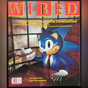 WIRED #6 Dec 1993 SONIC Vintage Computer Tech Magazine - Sonic the Hedgehog